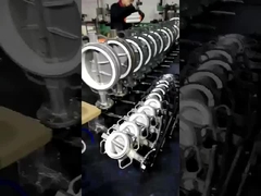 کرم گیر رانده شده استنلیس استیل بدن و PTFE نشسته وافر نوع شیر پروانه